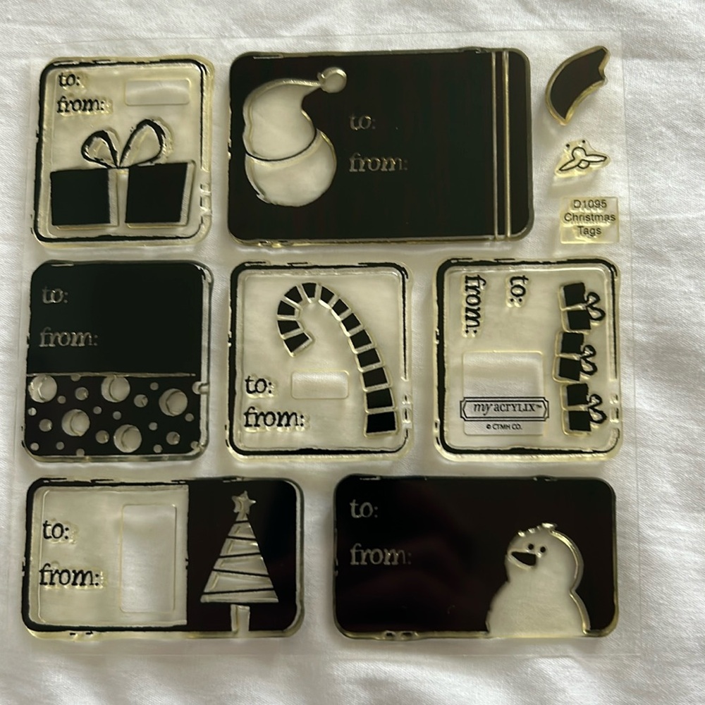 Christmas Tags D1095 stamp set